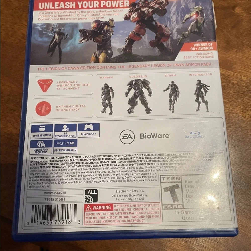 Anthem Video Game for PlayStation 4 - Picture 2 of 3